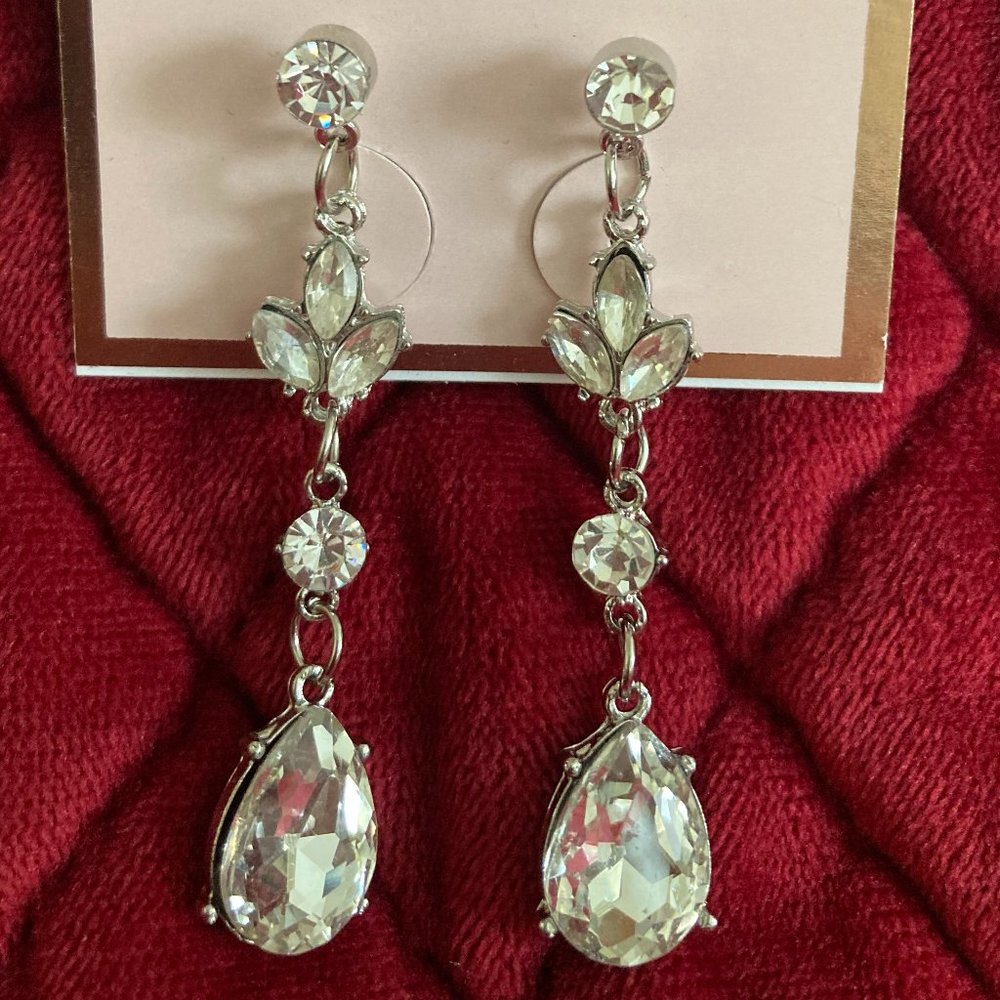 Adrienne Vittadini Rhinestone Drop Earrings